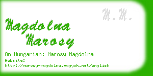 magdolna marosy business card